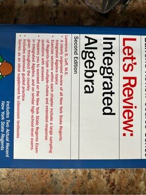 Let's Review: Integrated Algebra Workbook - Blue & White Cover